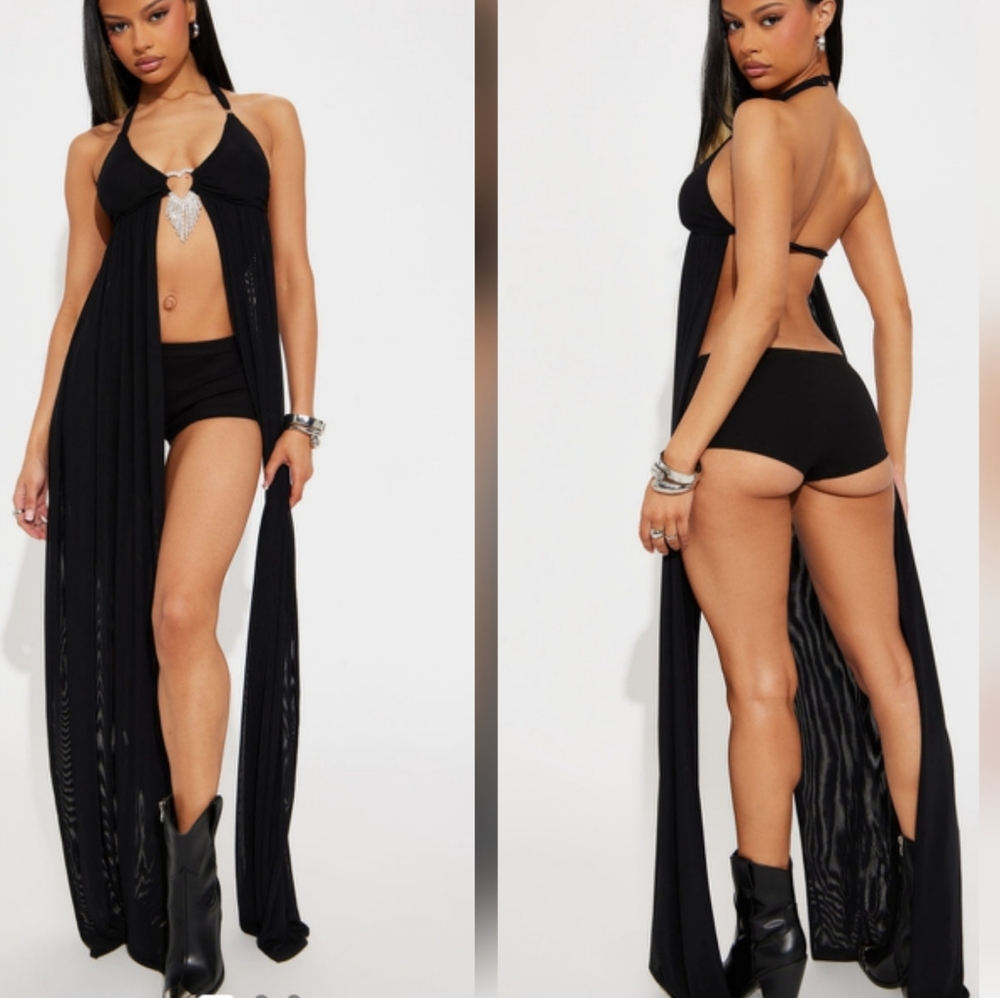 Mesh Micro Halter Short Set